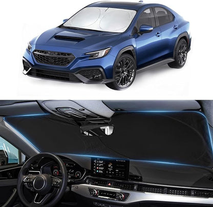 Sun Shade for Impreza Windshield Sunshade fit for 2017-2022 2023 Subaru Impreza WRX/WRX STI Accessories Front Window Cover Shield Car Visor Protector Block UV Ray Heat