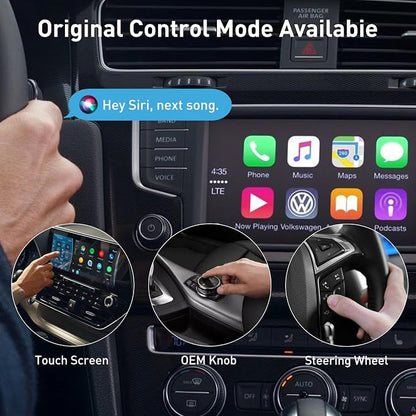iGENJUN Wireless CarPlay Adapter 2026 Upgrade Mini Design, USB/USB-C Plug & Play Converts CarPlay to Wireless - Easy Use Fast Stable Connection Car Play for iPhone & Android