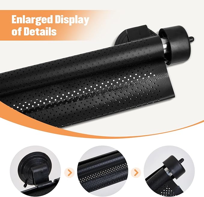 2 Pack Car Side Window Sun Shade - Retractable Car Roller Sunshadewith Reinforced Suction Cups, Drop Down UV Interior Sunshade, Stroller Window Sunshade (15" x 17")