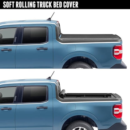 RealTruck TruXedo Lo Pro Soft Roll Up Truck Bed Tonneau Cover | 585901 | Fits 2019 - 2024 Dodge Ram 1500, Does Not Fit w/ Multi-Function (Split) Tailgate 5' 7" Bed (67.4")