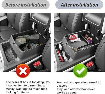 SKTU 2Pack for 2025 2026 Kia Carnival Center Console Organizer for 2025 2026 Kia Carnival Console Tray 2025 2026 Carnival Front Tray Kia Carnival 2025 2026 Accessories Insert Glove Pallet Organizer