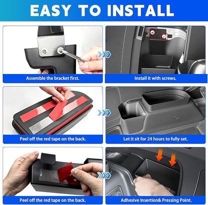 Trunk Organizer Fits for 2010-2024 Toyota 4Runner 5-Seat 2nd Row Trunk Storage Box No-Drill Compatible with 4Runner Accessories (Hetero+Hidden+Hanging+Pair, 5PCS)