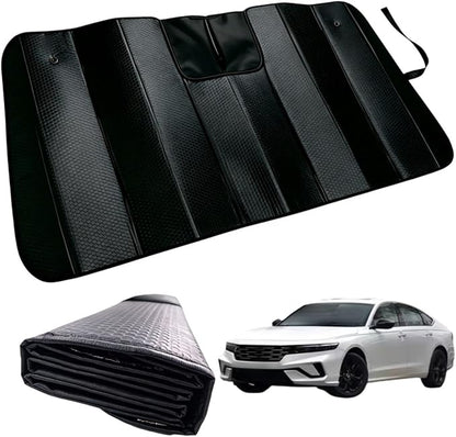 GWUSKDT Car Windshield Sunshade for Honda Accord 2023-2026, Thicken 5-Layer Bubble Aluminum Foil UV Heat Reflector Foldable Sun Visor,Front Windshield Sun Shade- Keeps Your Vehicle Cool