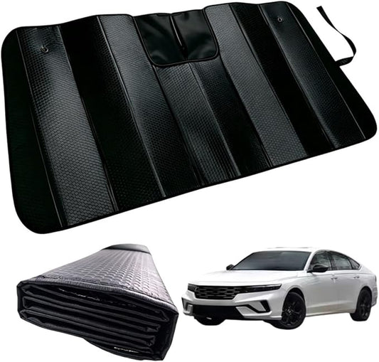 GWUSKDT Car Windshield Sunshade for Honda Accord 2023-2026, Thicken 5-Layer Bubble Aluminum Foil UV Heat Reflector Foldable Sun Visor,Front Windshield Sun Shade- Keeps Your Vehicle Cool