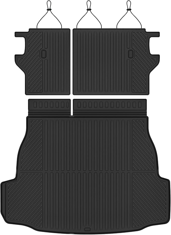 Auxko All Weather Cargo Mat with Backrest Mat Fit for Toyota RAV4 Hybrid 2026 (Not for Phev) TPE Mat Accessories All Season Odorless Anti-Slip Black