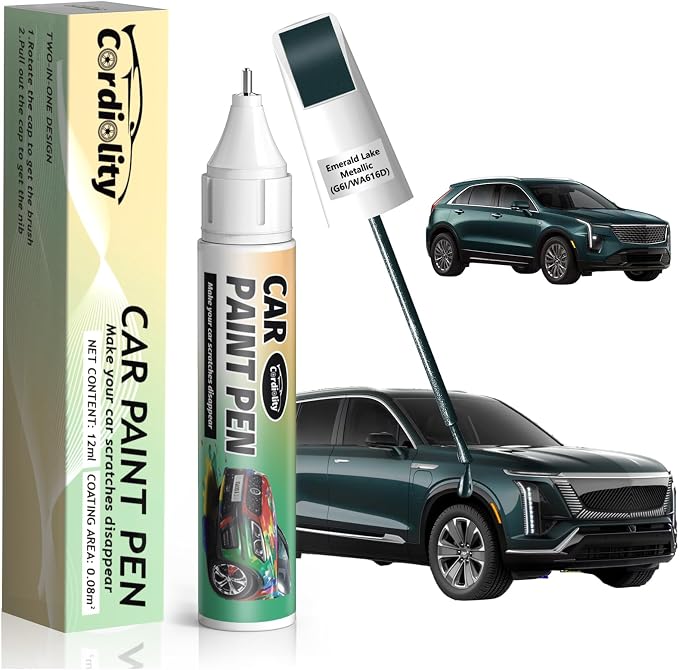 Emerald Lake Metallic(G6I/WA616D) Touch Up Paint Pen for Cadillac,Car Paint Scratch Repair Pen Quick and Easy Fix Auto Paint Scratch