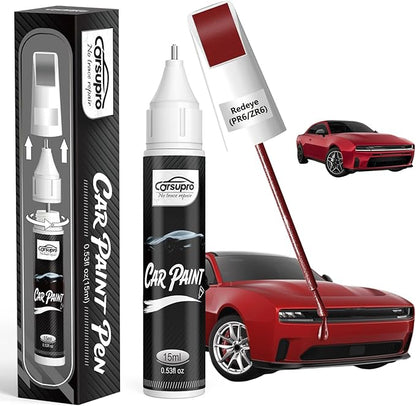 Redeye(PR6/ZR6) for Dodge Touch Up Paint Pen, 2 in 1 Car Scratch Remover with Pen Tip and Brush, Precise Color Match for Car Paint Scratch Repair, Quickly and Easily Fix Chips and Nicks