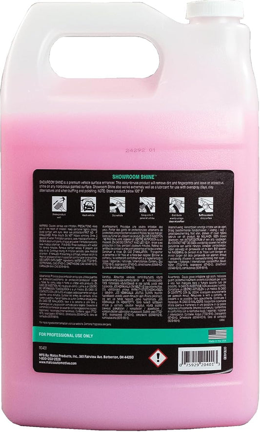 Malco Showroom Shine Spray Car Wax and Instant Detailer - Best Car Wax Spray for Professional Finish/Easy to Use Instant Detailer/Cleans and Waxes Painted Surfaces, Metal and Glass (110401)