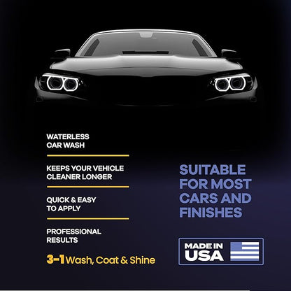 Premium Ceramic Coating for Cars with UV Protection (16 oz) – Extremely Hydrophobic & Slick Car Wax Spray, Long-Lasting, Quick & Easy Application, Maximum Gloss & Shine.