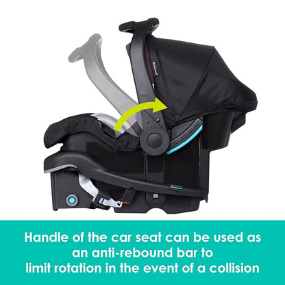 Baby Trend Secure-Lift Infant Car Seat, Dash Plum – Compact Lightweight Carrier, Infant Comfort Cushioning, Adjustable Harness Fit