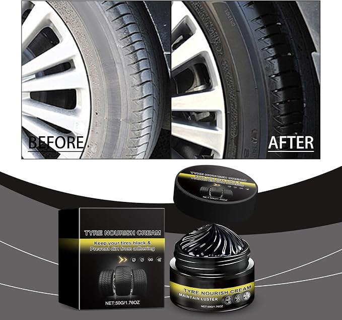 Car Detailing Cream High Efficiency Auto Care Cream Revitalizes Faux Leather & Tires for Long Lasting Shines Faux Leather Restorer