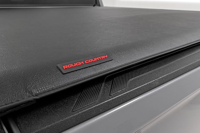 Rough Country Soft Roll-Up Truck Bed Cover for Toyota Tundra (2007-2021) - Fits 5'7 Bed, Weather-Resistant Tonneau Bed Cover