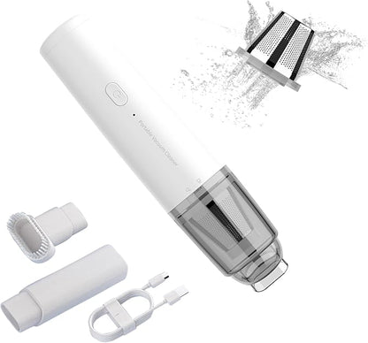 Handheld Vacuum Cordless Car Vacuum with Strong Suction,Handheld vacuum for Quick Cleaning,Small Lightweight Handheld vacuuming, Dust buster cordless rechargeable for Car,Pet Hair,Home and Office