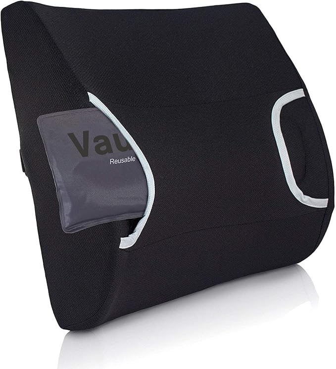 Vaunn Medical Seat Cushion, Lumbar Back Support Pillow for Office Chair with Removable Firm Insert