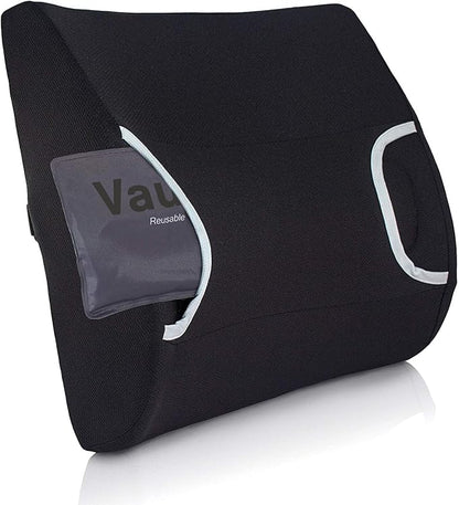 Vaunn Medical Seat Cushion, Lumbar Back Support Pillow for Office Chair with Removable Firm Insert