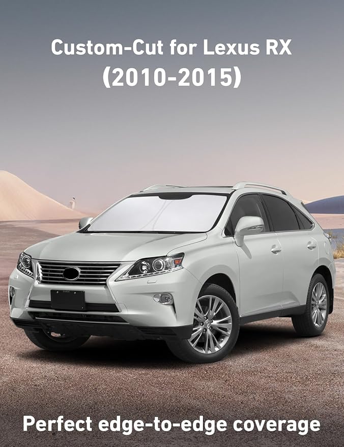 EcoNour Windshield Sunshade Compatible for Lexus RX 300 350/350h 450/450h 2010-2013 2014 2015, Sun Visor for Front Windshield & Window Sun Shade Cover, UV Heat Blocker & Protector, Car Accessories