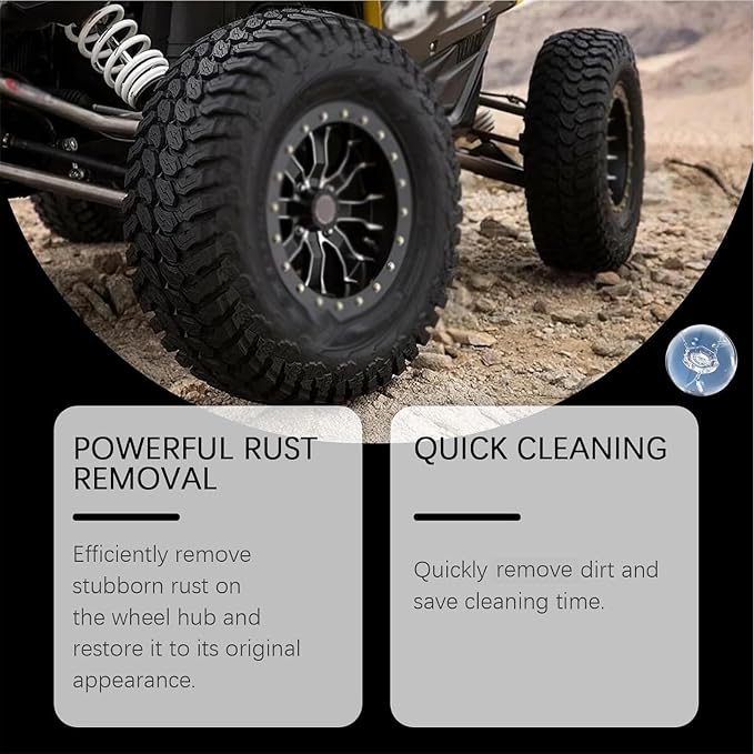 Iron Eraser Spray, Dust Removal Cleaning Mist, 120ml Car Paint Iron Removal Spray, for for Stain Yellowing Tire Brake Rim Chain Door Hinge Vehicle Truck SUV