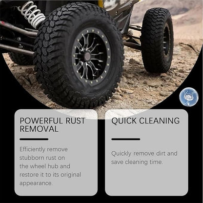 Iron Eraser Spray, Dust Removal Cleaning Mist, 120ml Car Paint Iron Removal Spray, for for Stain Yellowing Tire Brake Rim Chain Door Hinge Vehicle Truck SUV
