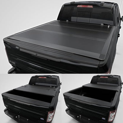 Low Profile Tri-Fold Truck Bed Tonneau Cover Fits 2015-2026 Ford F-150 | 6.5' (78") Bed | CFLPTX017