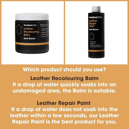 Furniture Clinic Leather Easy Restoration Kit | with Leather Recoloring Balm, Cleaner, Sponge, and Cloth | Leather Repair Kit for Scratched and Faded Furniture (Pine Green)