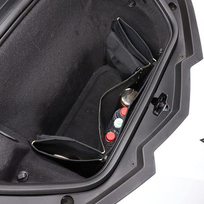 CHEAYAR Front Trunk Storage Organizers Compatible with Corvette C8 Stingray 2020-2023, Black Mesh Cargo Net, C8 Accessories - Trunk Organizer and Storage with Mesh Pocket
