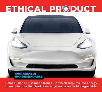 ColorFusion PPF by VViViD, Gloss Polar White Dry Apply PPF Vinyl Car Wrap Roll 20ft x 5ft