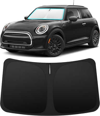 INSAUTO Custom Fit Windshield Sun Shade Accessories for Mini Cooper F55 2014-2025, Foldable Front Window Sunshade, UV & Heat Reflector, Keeps Interior Cool, Includes Storage Bag