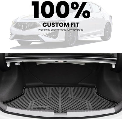 LASFIT Cargo Mat for Acura ILX 2013-2022 Sedan, Trunk Mat Cargo Liner with Raised Edges All Weather TPE Trunk Liner for Rear Cargo Area Protection, Black