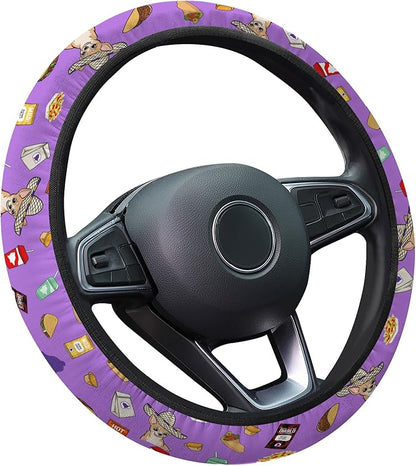 GENANY Fast Food Steering Wheel Cover, Non Slip Polyester Car Wheel Protector for Car SUV Truck, Universal 15 Inch
