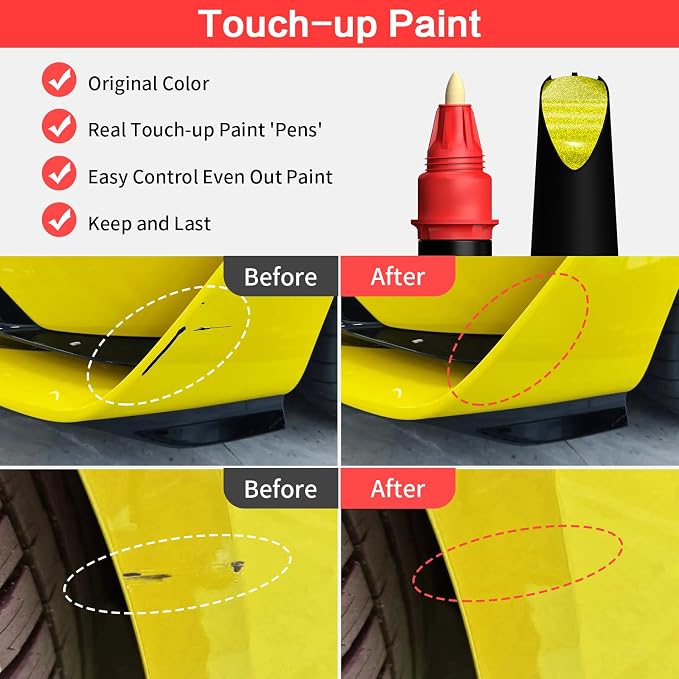 Carhoo C5H Zesty Yellow Compatible with MINI Cooper Exact Match Touch Up Paint Pen