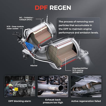 LAUNCH CRP129HD Heavy Duty Truck Scanner with DPF Regen, Full System Diesel Semi Truck Diagnostic Tool, Truck Code Reader with Speed Limit Reset for Cummins Detroit Allison International Paccar