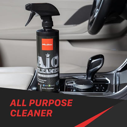 Maxshine All-in-One Cleaner Spray | 16oz, White | Biodegradable Formula, Interior & Exterior Use, Fresh Scent | Removes Grime & Stains for Car Detailing