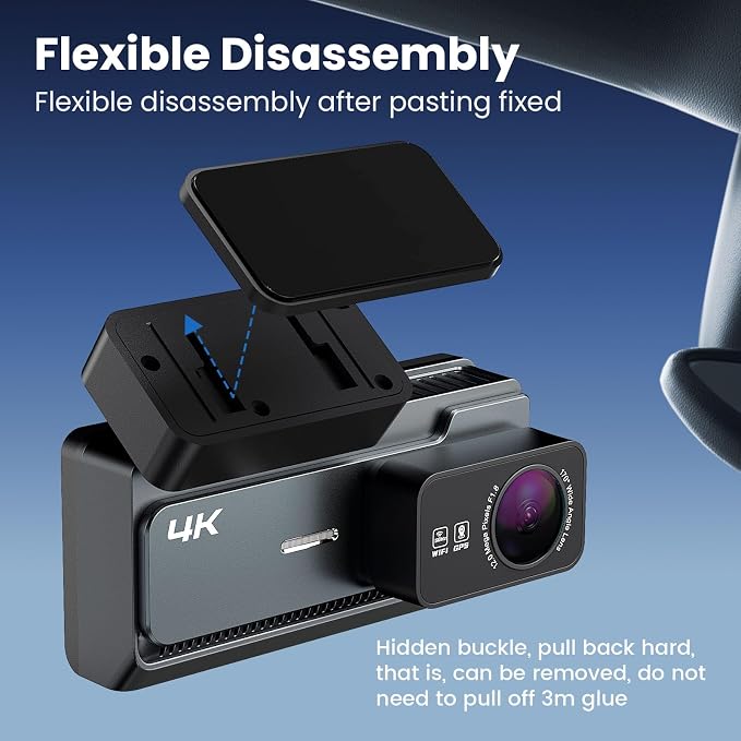 4K+2K Dash Cam Front and Rear, 5G WiFi GPS, 32GB Card Included, 3.39" Screen Dual Dashcam, G-Sensor, 24H Parking Mode, WDR, Dash Camera for Cars