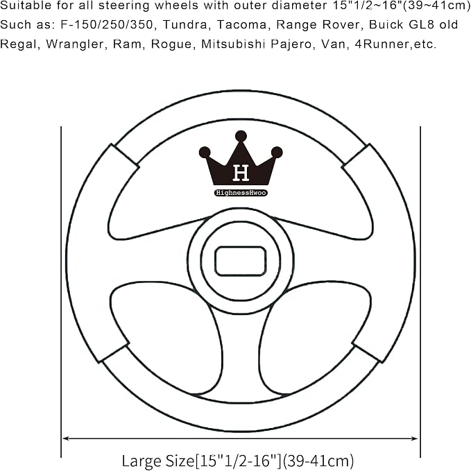 HighnessHwoo Car Steering Wheel Covers for Women Girl Padded Carbon Fiber PU Leather Cute Cartoon Auto Interior Accessories for Jeep, Truck, Universal, Anti Slip, Blue, Large Size, 15.2-16in