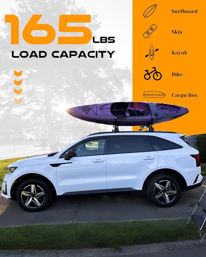 Upgraded Crossbars Fit for 2015-2026 Volvo XC90 Lockable Roof Rack Cross Bars Cargo Accessories, Work for Flush Side Rails