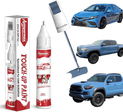 8W2 Cavalry Blue Car Touch Up Paint for Toyota, Color Accurate Two-In-One Car Paint Scratch Repair Pen, Professional Scratch Remover for Vehicles Chips and Nicks Scuff