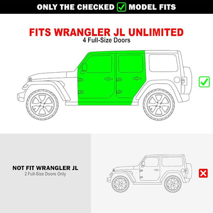 APS Drop Steps Running Boards Compatible with Jeep Wrangler JL 2018-2026 4-Door (Include 21-26 4xe) | Stainless Steel Side Steps | Anti-Slip | 500lbs Capacity | 5-Year Warranty