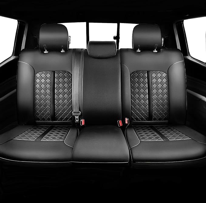 Carlimeki Tacoma Seat Covers Custom Fit for 2005 2006 2007 2008 2009 2010 2011 2012 2013 2014 2015 Crew Cab 2nd Gen Tacoma Base, PreRunner, TRD Pro - Center Console Armrest Covers - Fully Covered