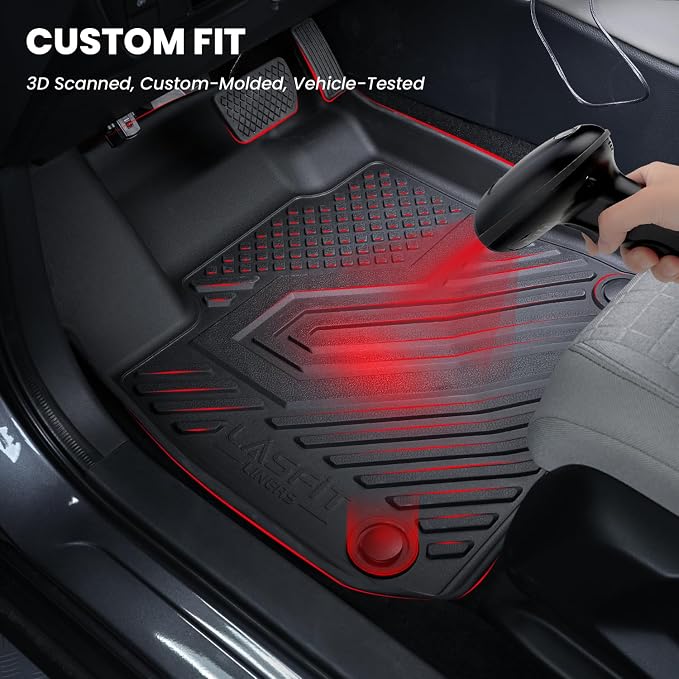 LASFIT Floor Mats & Cargo Mat with Backrest Mat for Honda HRV 2027 2026 2025 2024 2023 Sport/LX/EX-L & for Acura ADX 2025-2026, All Weather TPE Custom Fit HR-V Floor Liner Accessories Full Set