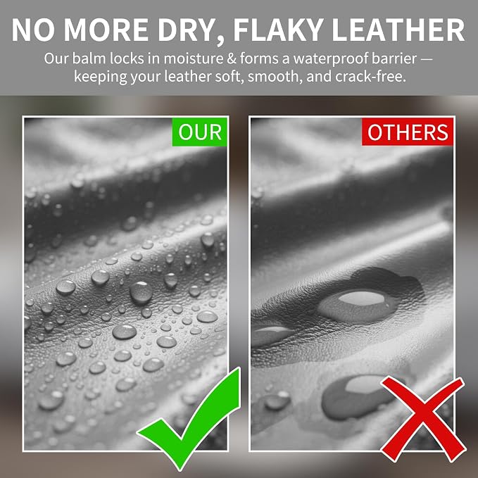 Leather Recoloring Balm with 100ml Mink Oil, Gray Leather Repair Kit and Scratch Remover for Furniture, Car Seats, Sofas, Dye & Restorer for Couches, Vinyl, PU, Faux