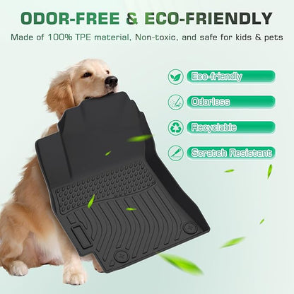 Floor mats & Cargo Liner for Kia EV6 2024 2023 2022, All Weather TPE Custom Fit Floor Liners Full Sets Car Mats & Trunk Liner Accessoires for EV6 Anti-Slip & Durable, Black