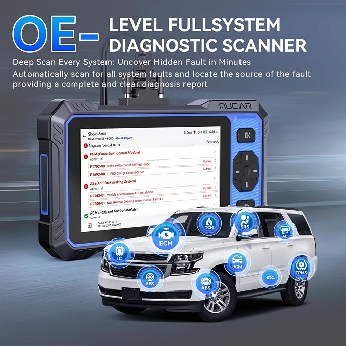 OBD2 Scanner, MUCAR 682 AI-Assisted Car Diagnostic Tool, Automotive Bidirectional Scan Tool, FULL Systems Car Diagnostic Scanner, Scanner for Car with 20+ Reset, CAN FD & FCA SGW, Lifetime Free Update