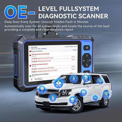 OBD2 Scanner, MUCAR 682 AI-Assisted Car Diagnostic Tool, Automotive Bidirectional Scan Tool, FULL Systems Car Diagnostic Scanner, Scanner for Car with 20+ Reset, CAN FD & FCA SGW, Lifetime Free Update