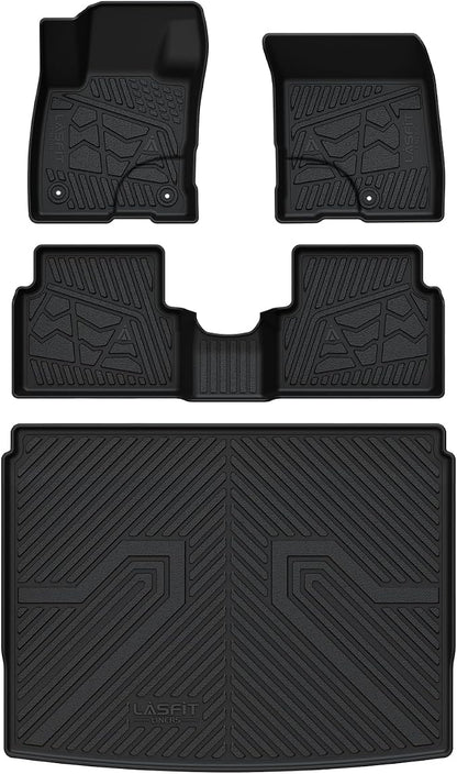 LASFIT Floor Mats and Cargo Mat for 2021-2026 Ford Bronco Sport Carpet Floor, Rear Bump in the Cargo Area, All Weather TPE SUV Floor Liners Cargo Area Custom Fit Trunk Mat