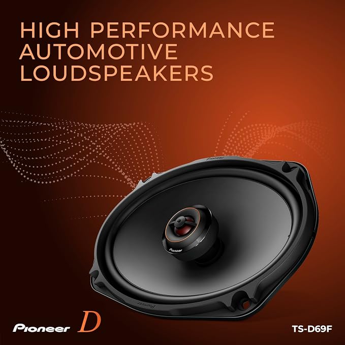 Pioneer D-Series TS-D69F 6” x 9” 2-Way Speakers (Pair) – 330W Max, Balanced Sound + Smooth Treble, Ideal Factory Upgrade, Add an Amplifier for Even Better Performance