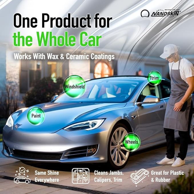 Nanoskin Ultra Line SUPER CHARGER SiO2 Touchless Spray-On/Rinse-Off Sealant 30 Gallons- Car Wash Paint & Glass Spray for Car Detailing | Safe for Cars, Trucks, Motorcycles, RVs & More | 100:1 Dilution