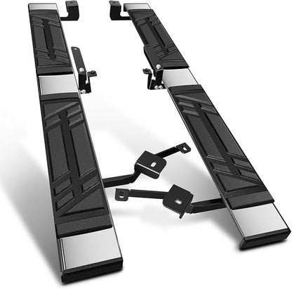 PM PERFORMOTOR 6.5" Running Boards Compatible with 2006-2018 Toyota RAV4, Pair of Stainless Steel Side Rails Step Bars with 6 Pcs Brackets, Polished Chrome