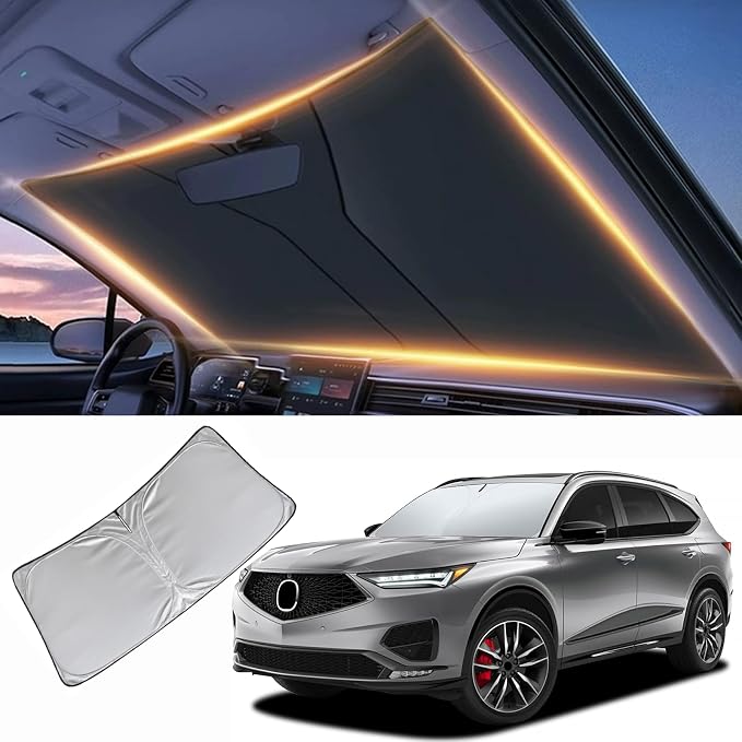 Windshield Sun Shade for Acura MDX Front Window Shades Cover for 2014-2024 2025 2026 MDX Windshield Sun Visor Protector Car Accessories