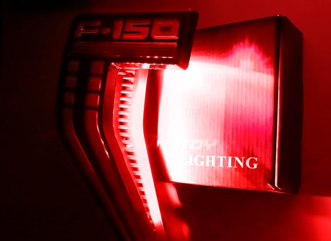 iJDMTOY Brilliant Red LED Background Illumination Lighting Kit Compatible with 2021-up Ford F150 Side Fender Emblem