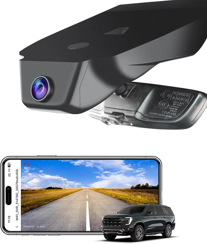 mangoal STARVIS 2 Front 4K HDR Dash Cam IMX678, Custom Fit for GMC Yukon, Yukon XL 2023-2026(Model A), 5GHz WiFi, GPS, 64GB Card
